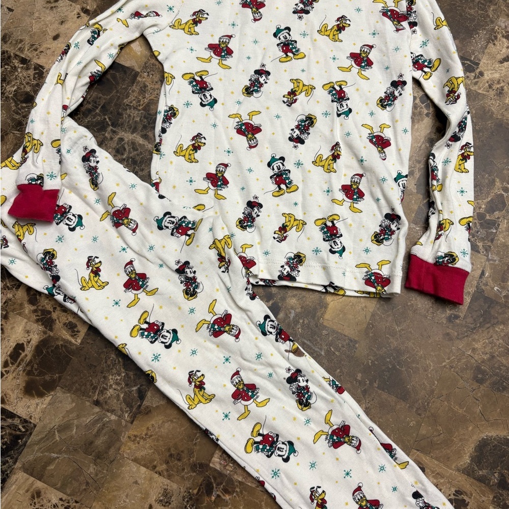 Joe fresh Christmas pajamas set unisex Mickey Mouse 3 years